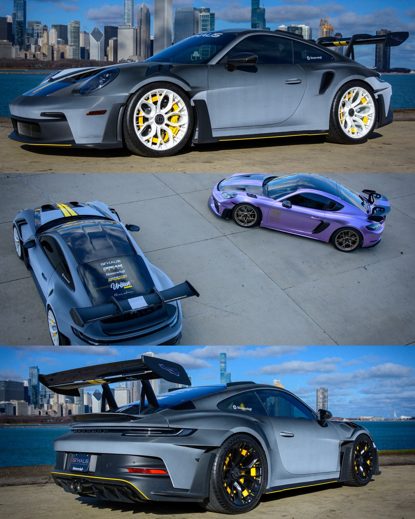 TPU Eclipse Black Color Shift White to Black PPF Car wrap