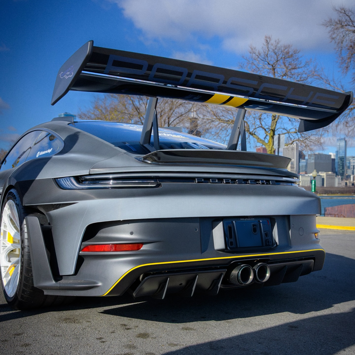 TPU Eclipse Black Color Shift White to Black PPF Car wrap