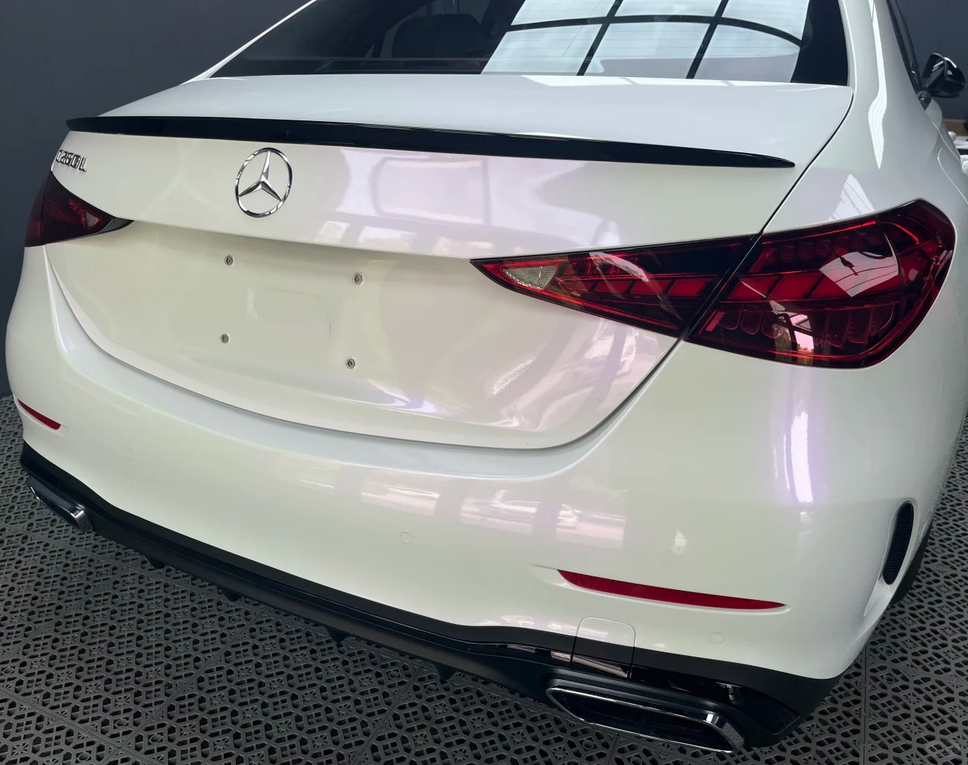 Gloss Chameleon Purple White Car Vinyl Wrap PET