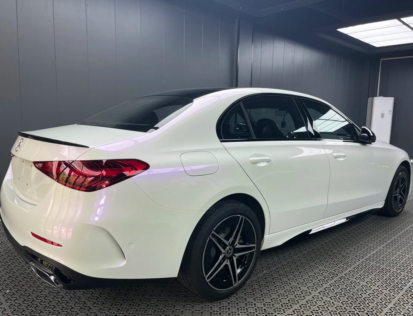 Gloss Chameleon Purple White Car Vinyl Wrap PET