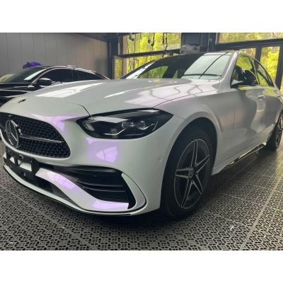 Gloss Chameleon Purple White Car Vinyl Wrap PET 02