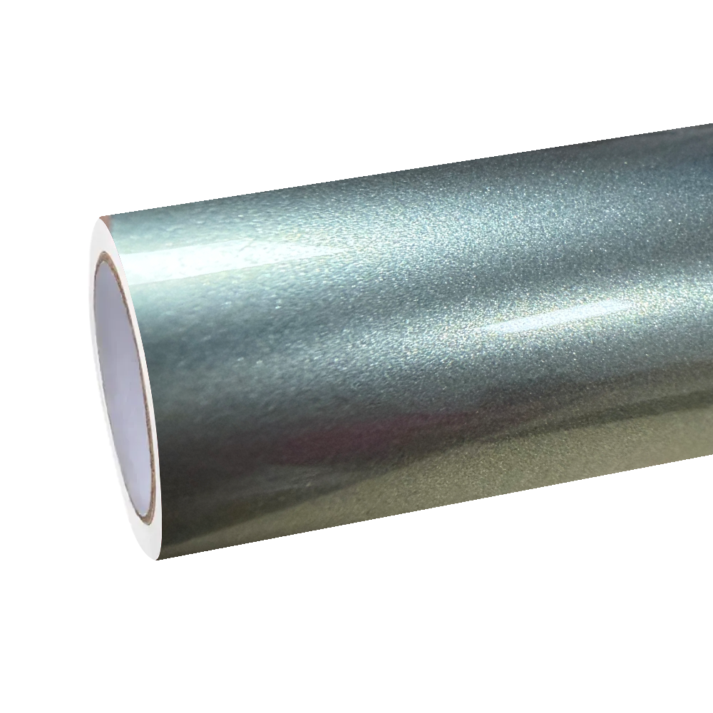 Gloss Metallic Aurora Green Car Vinyl Wrap PET