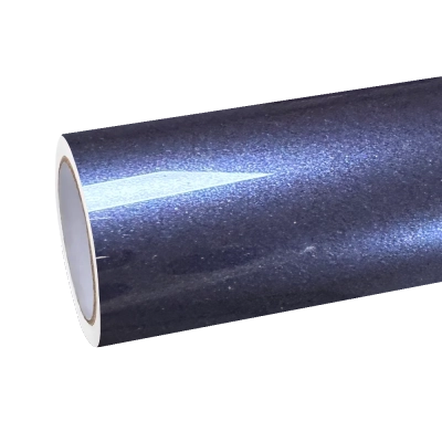 Gloss Metallic Blue Grey Car Vinyl Wrap 01