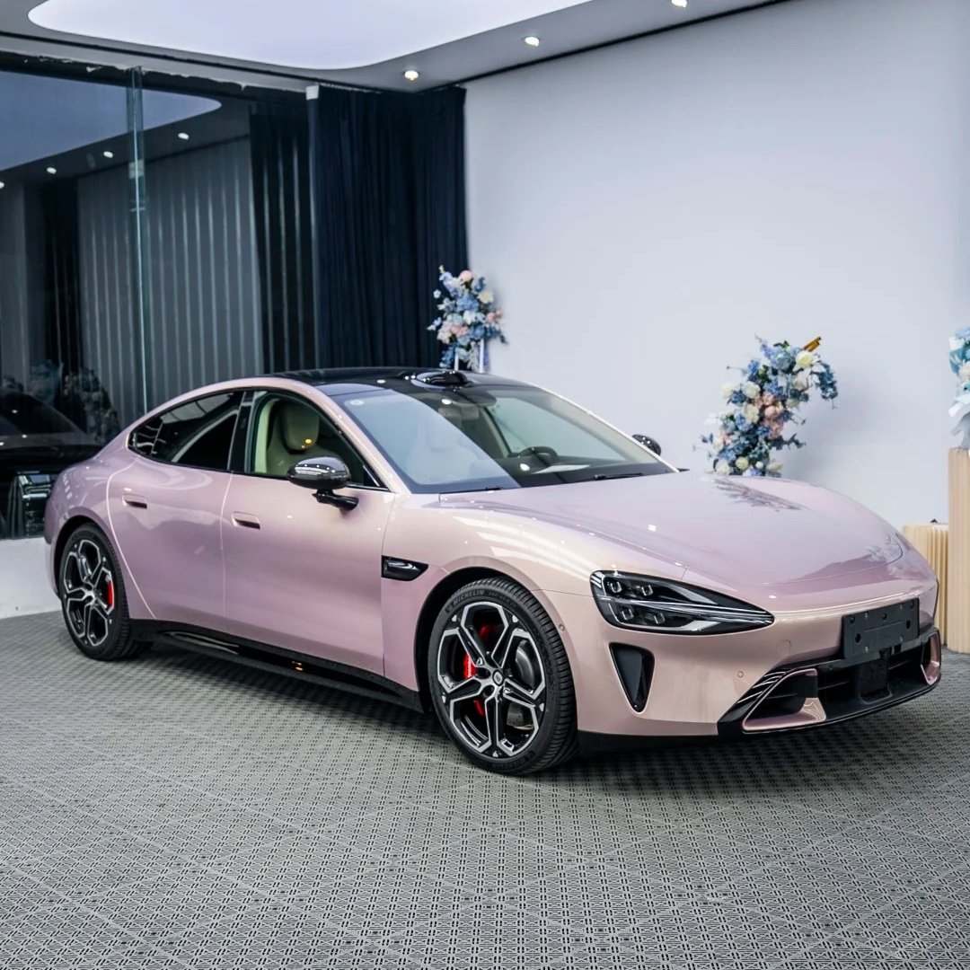 Gloss Metallic Gilded Rose Pink Car Vinyl Wrap PET