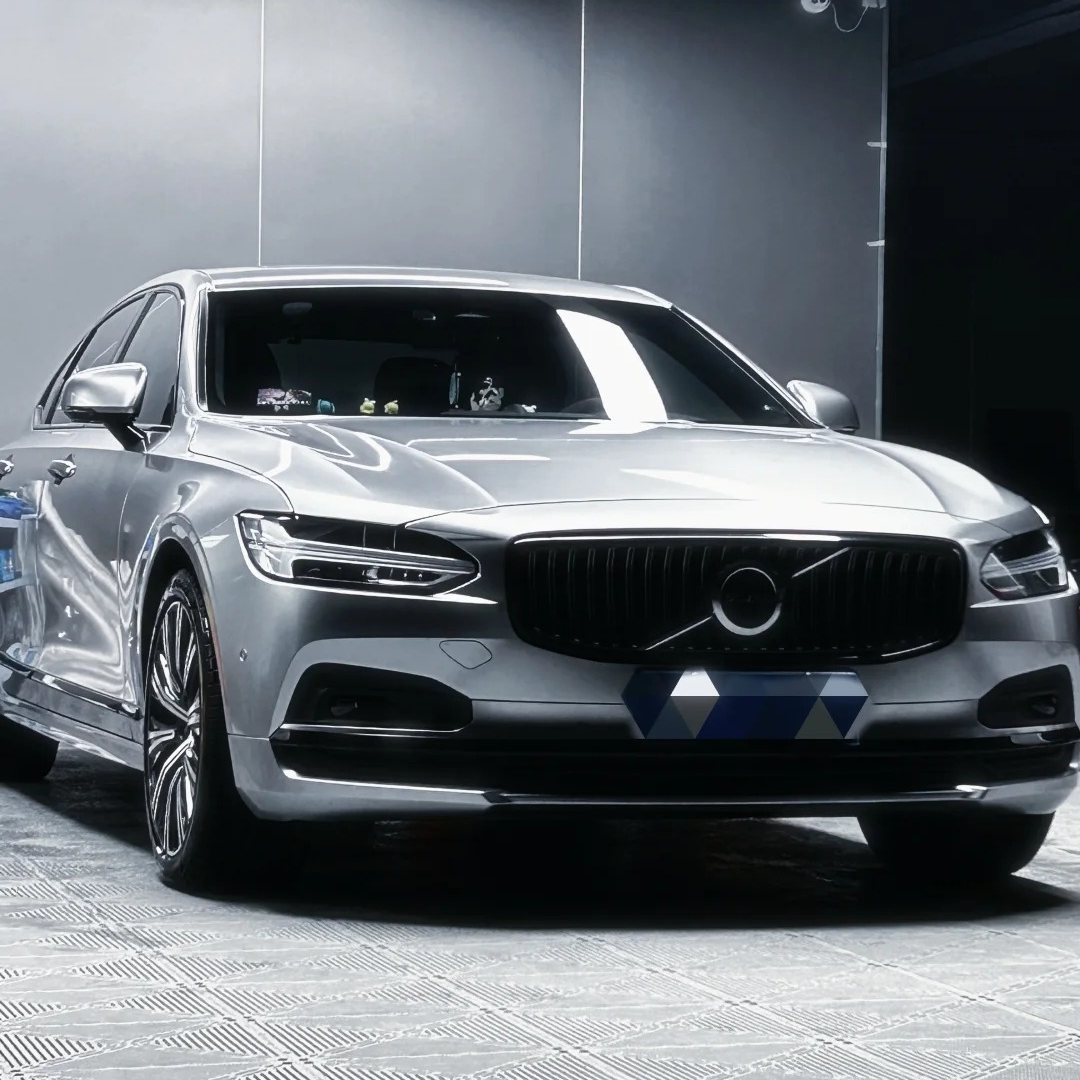 Gloss Metallic Liquid Silver Car Vinyl Wrap PET