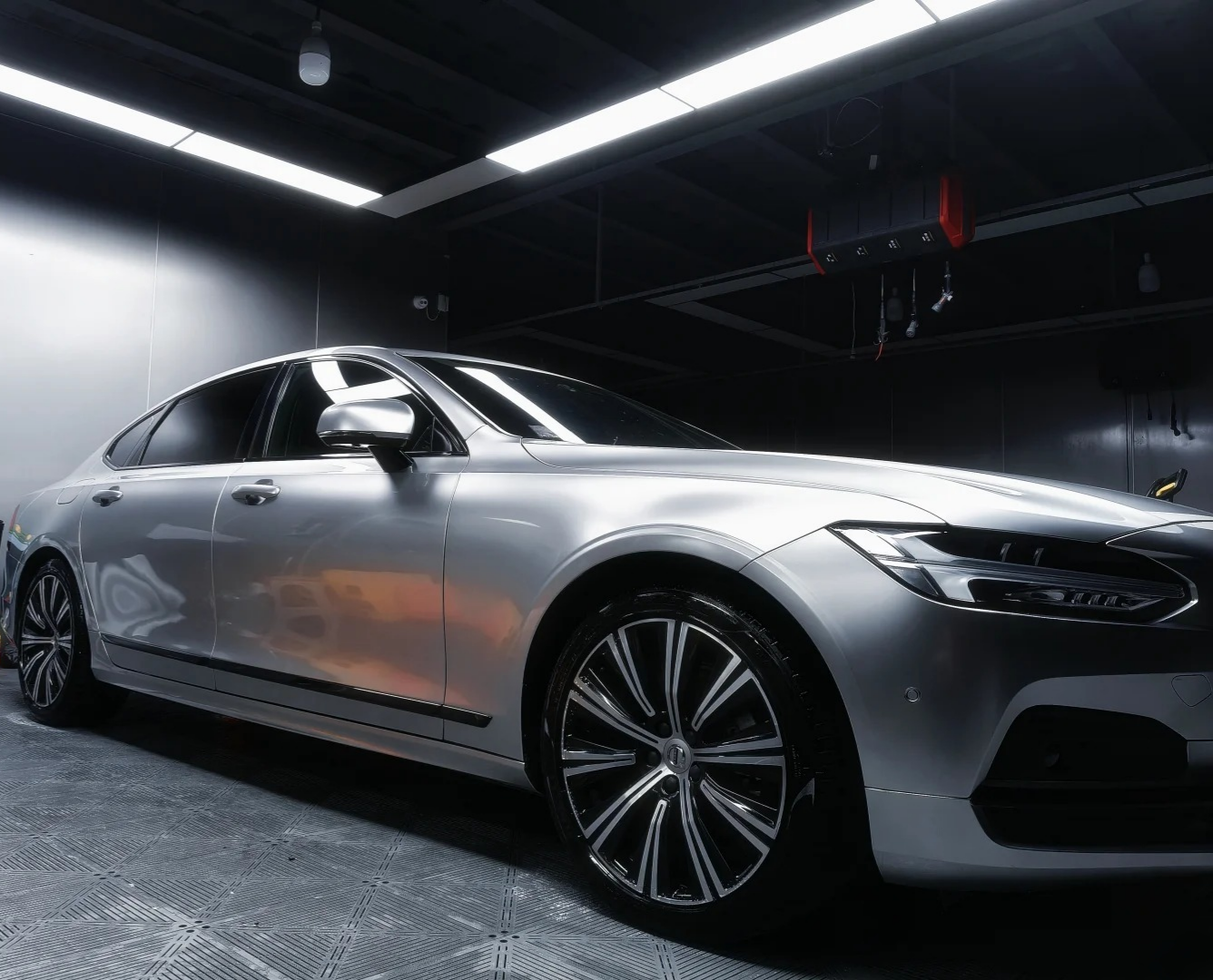 Gloss Metallic Liquid Silver Car Vinyl Wrap PET