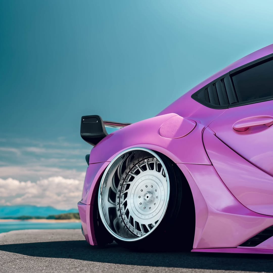 Glossy Metallic Shell Pink Car Vinyl Wrap PET