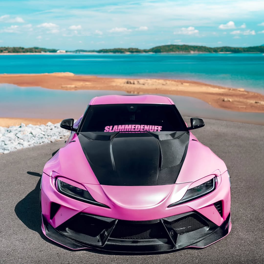 Glossy Metallic Shell Pink Car Vinyl Wrap PET