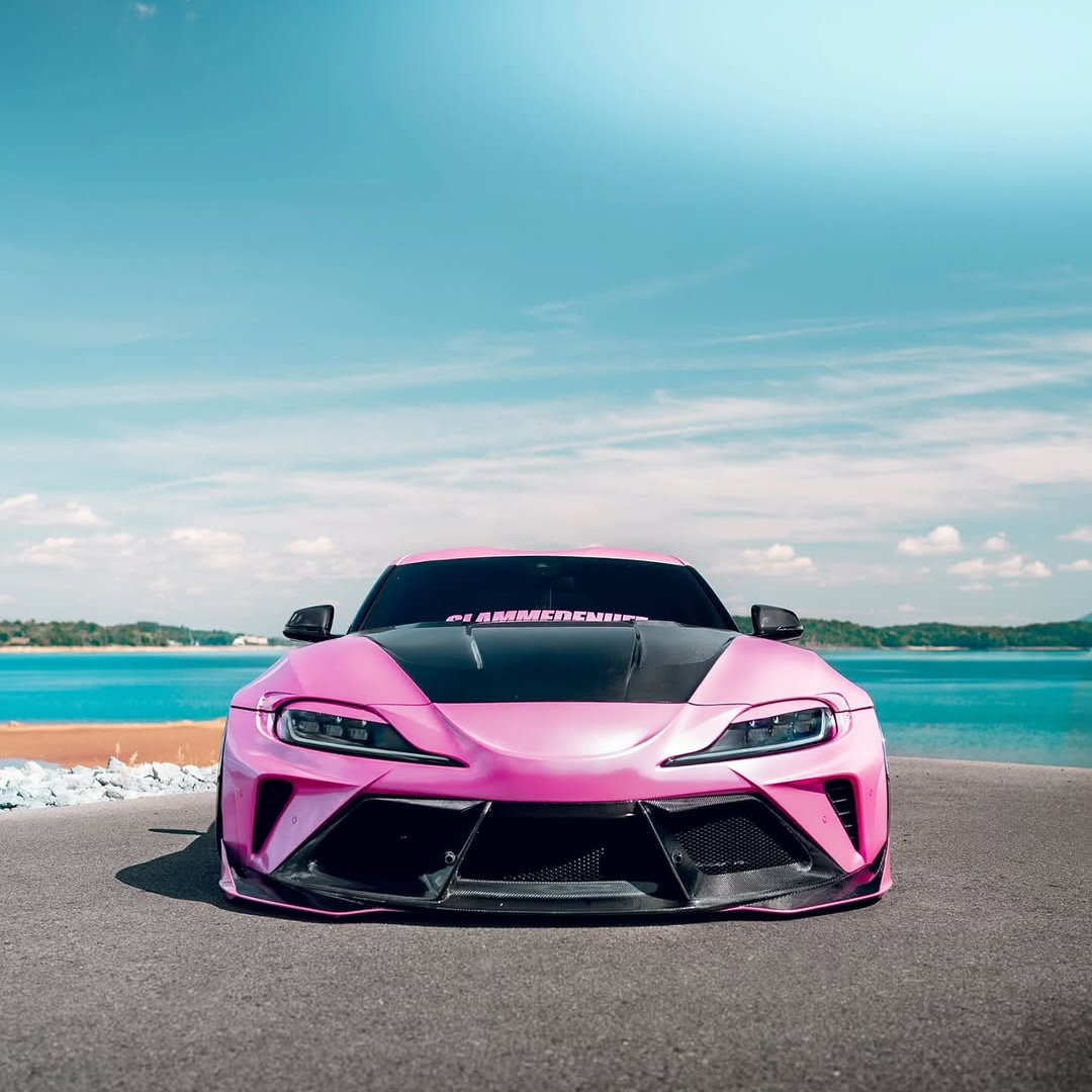 Glossy Metallic Shell Pink Car Vinyl Wrap PET