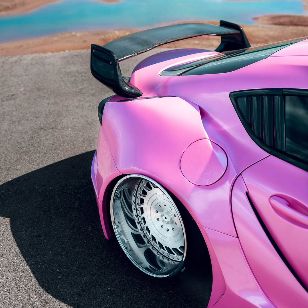 Glossy Metallic Shell Pink Car Vinyl Wrap PET