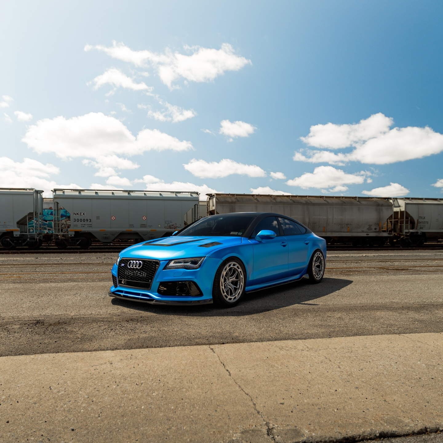 Matte Metallic Diamond Azure Blue Car Vinyl Wrap PET