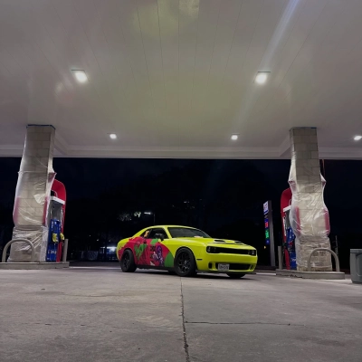 Matte Metallic Fluorescent Yellow Car Vinyl Wrap 02