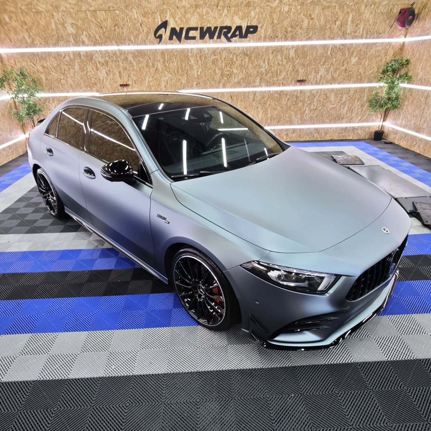 Ultra Matte Metallic Grey Blue Car Vinyl Wrap |Gray Blue Car Wrap PET
