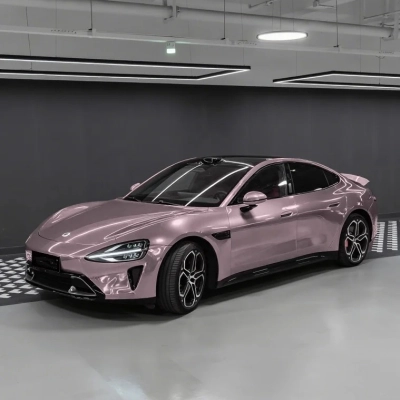 Gloss Liquid Taupe Pink Car Vinyl Wrap PET 02