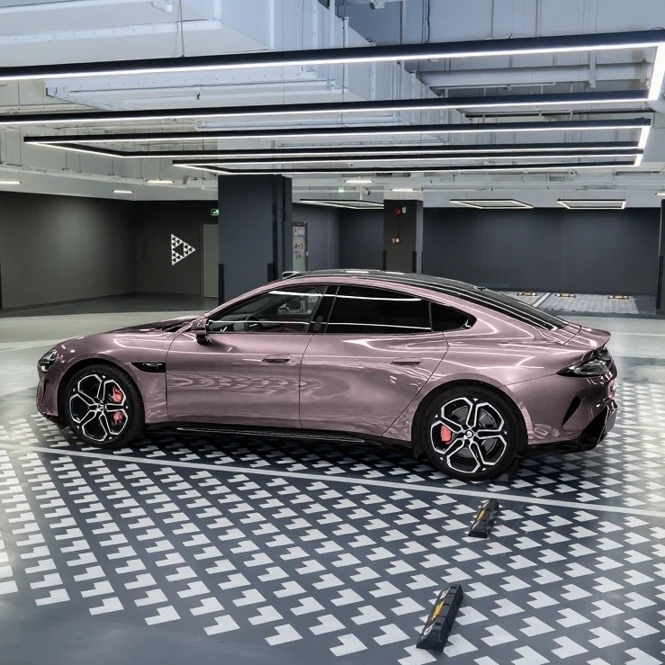Gloss Liquid Taupe Pink Car Vinyl Wrap PET