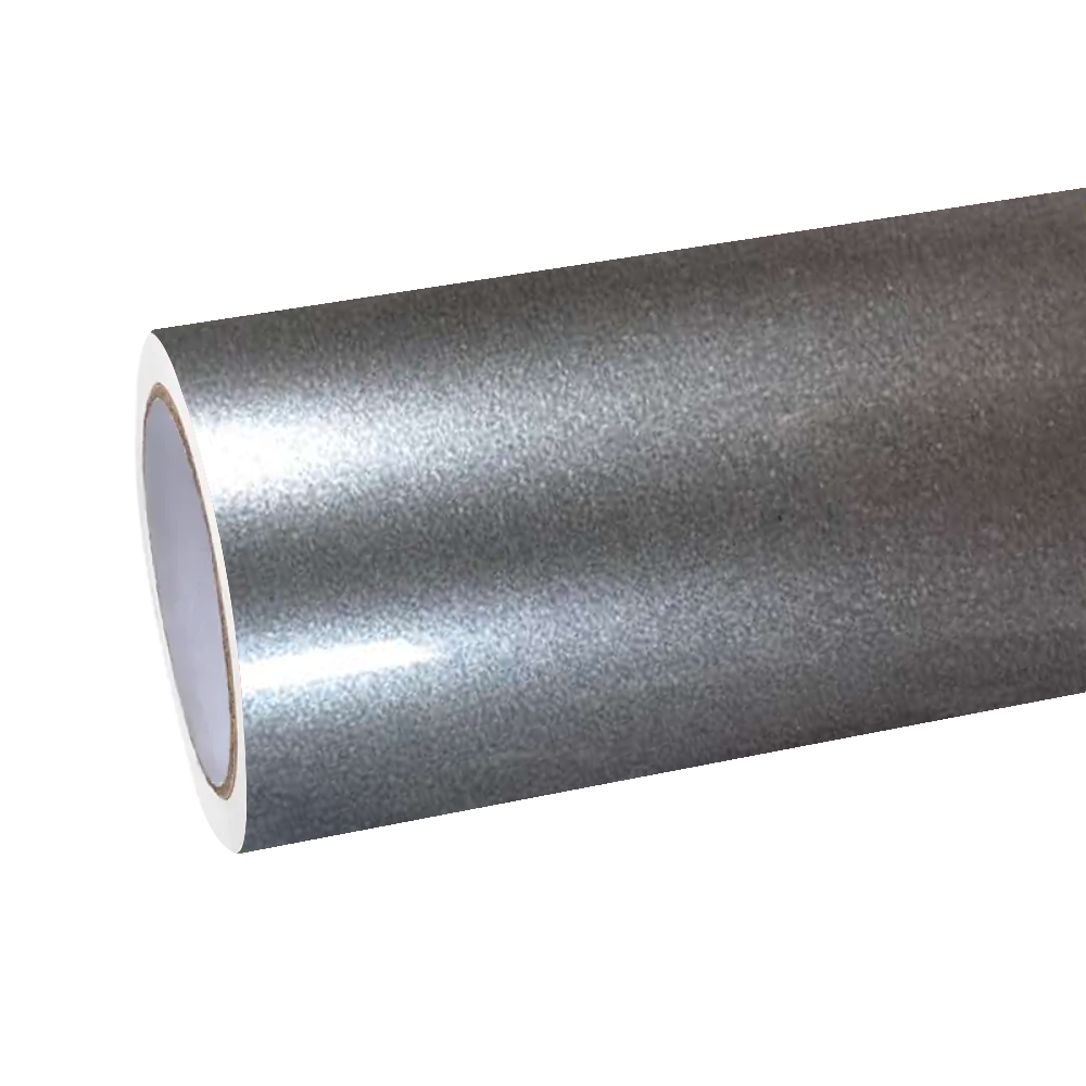 Gloss Metallic Moonlight Silver Car Vinyl Wrap PET
