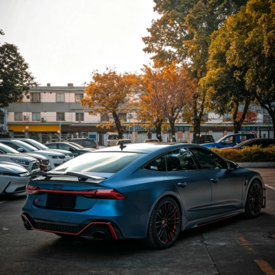 TPU Matte Magic Flame Dark Blue Colored PPF Paint Protection Film 02