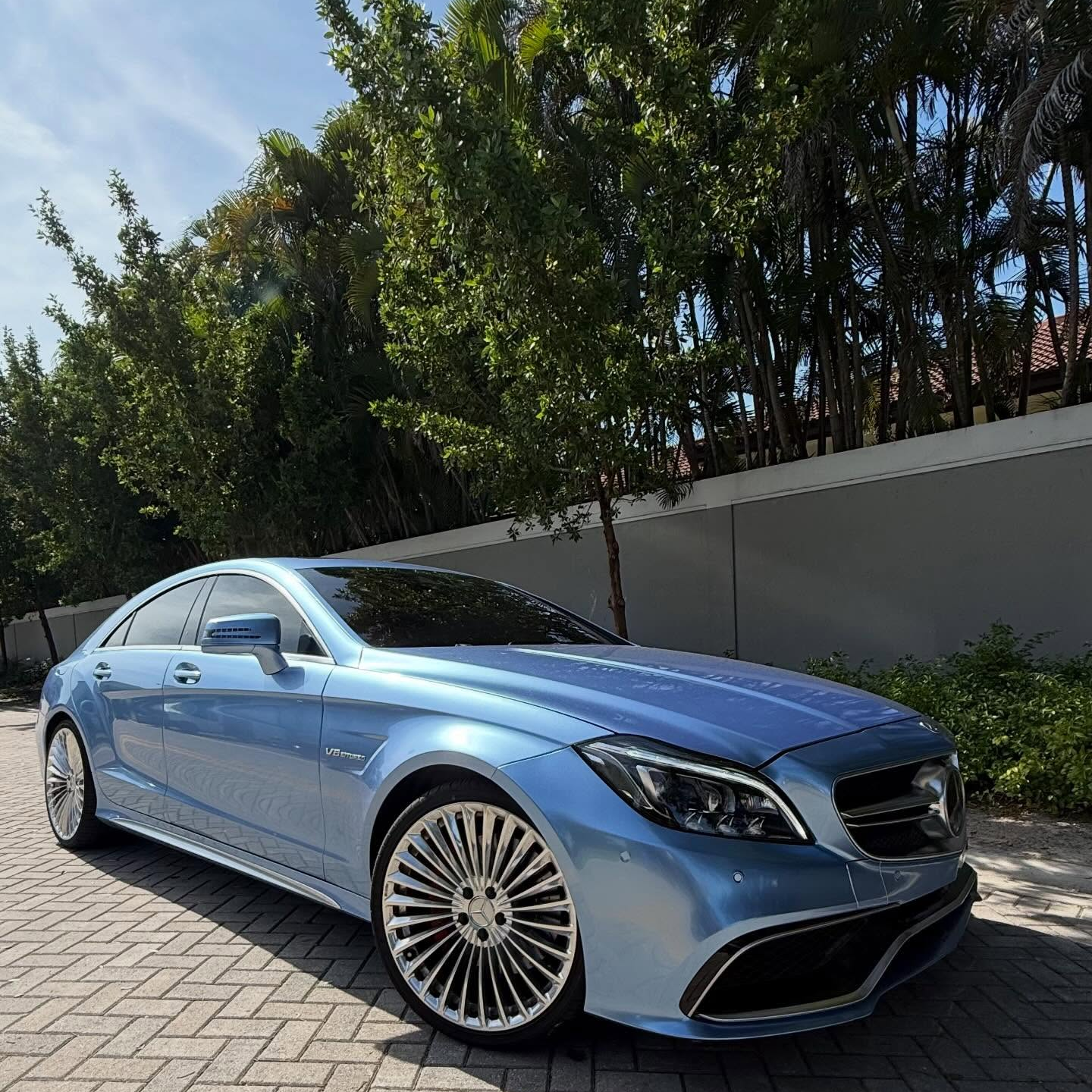Gloss Metallic Mist Blue Car Vinyl Wrap PET| Steel Blue Car Wrap 