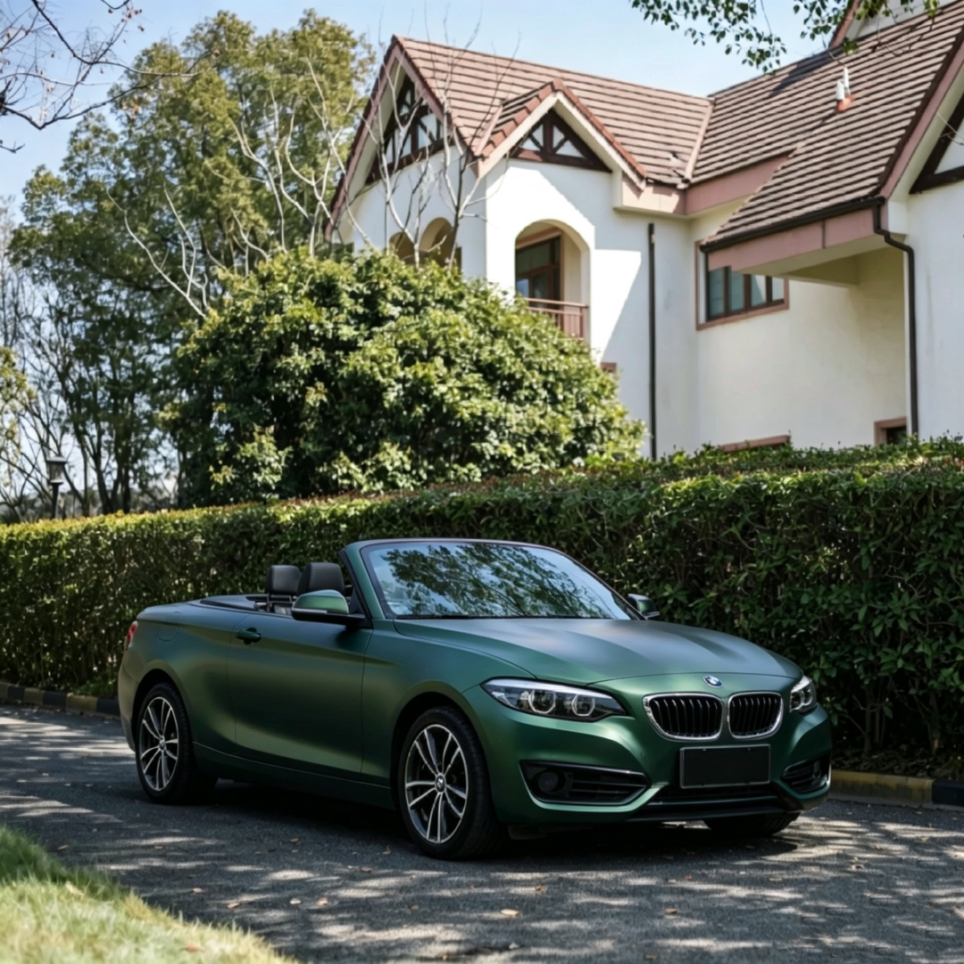 TPU Matte Magic Flame Brazilian Green Colored PPF Car Paint Protection Film