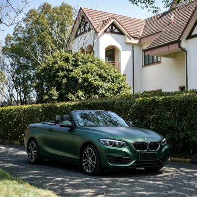 TPU Matte Magic Flame Brazilian Green Colored PPF Car Paint Protection Film 02