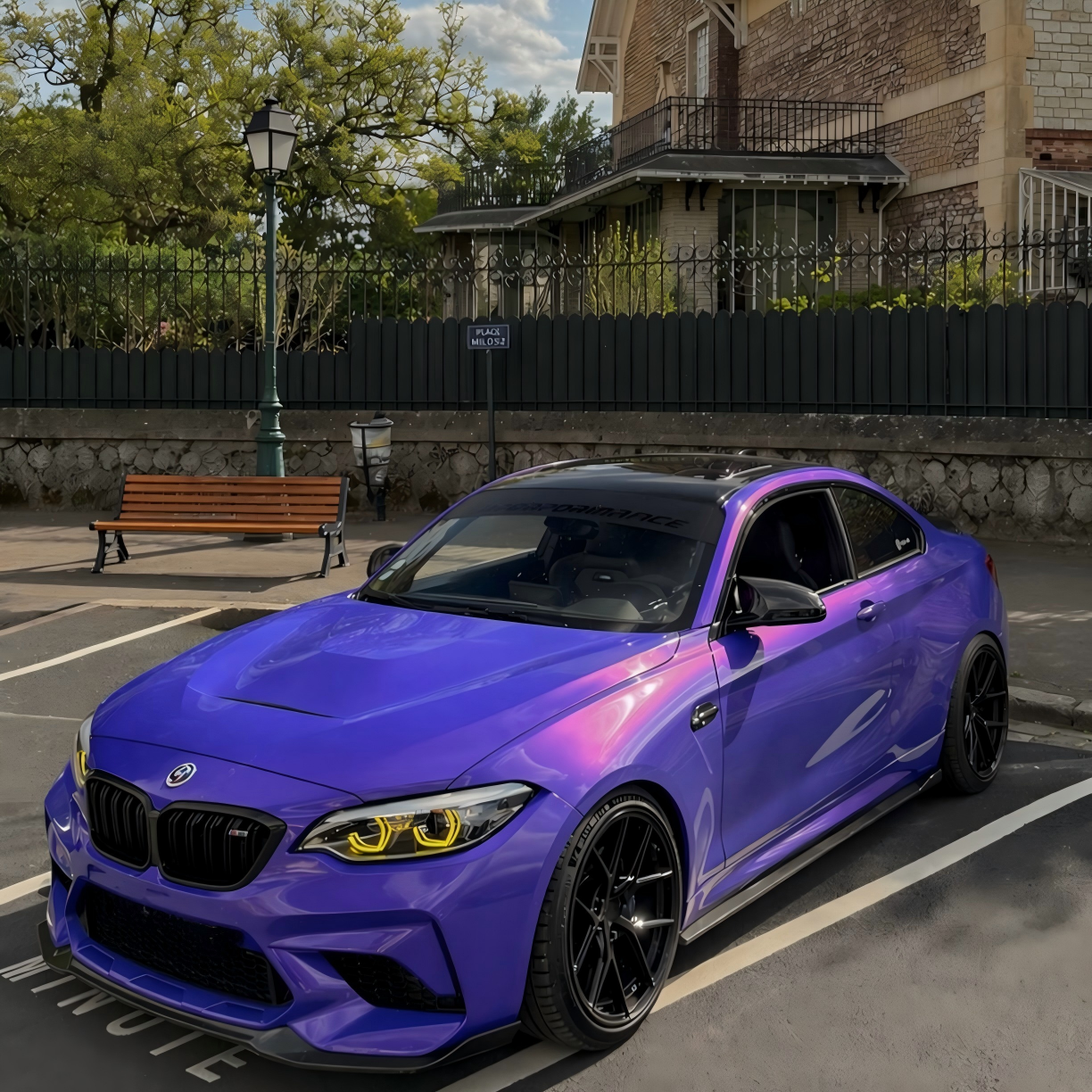 Glossy Metallic Royalty Purple Explosion Purple Vinyl Wrap PET
