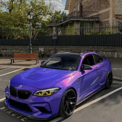 Glossy Metallic Royalty Purple Explosion Purple Vinyl Wrap PET 02