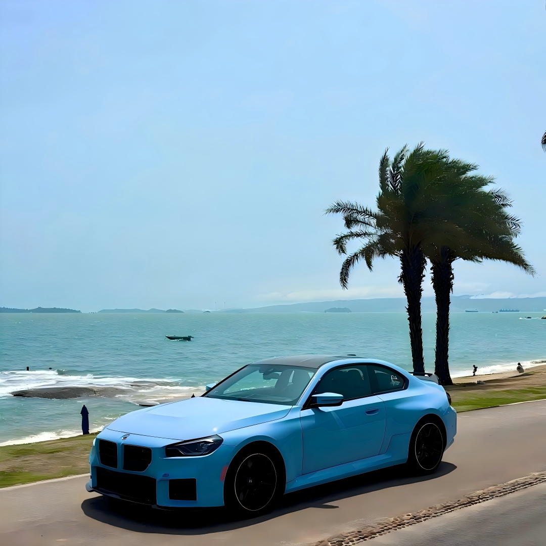 Gloss Zandvoort Blue Car Vinyl Wrap PET BMW M2