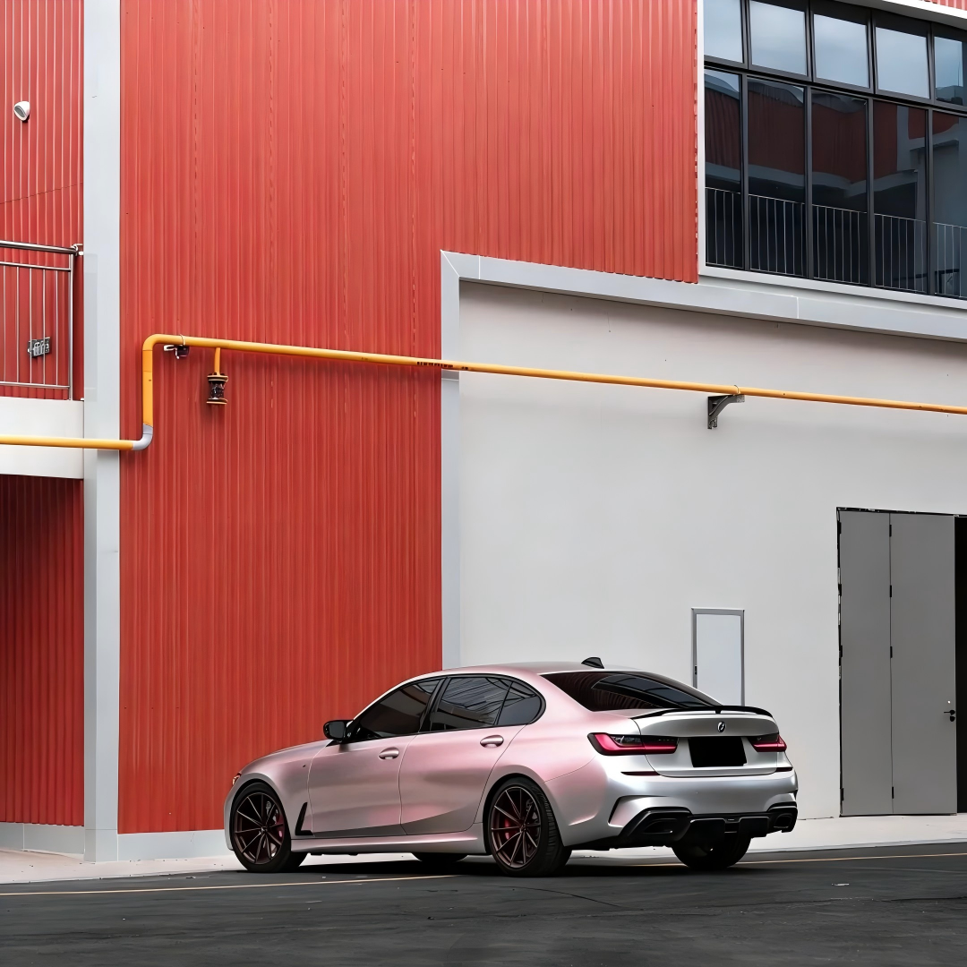 Matte Metallic Chameleon Silver Pink Car Vinyl Wrap PET