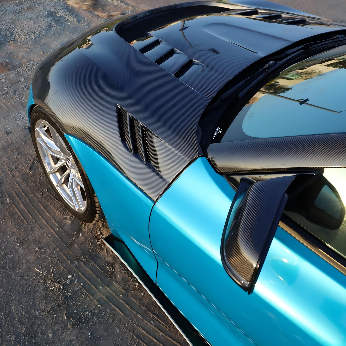 Gloss Metallic Atomic Teal Car Vinyl Wrap PET