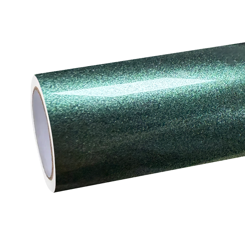 Gloss Metallic Emerald Green Car Vinyl Wrap PET