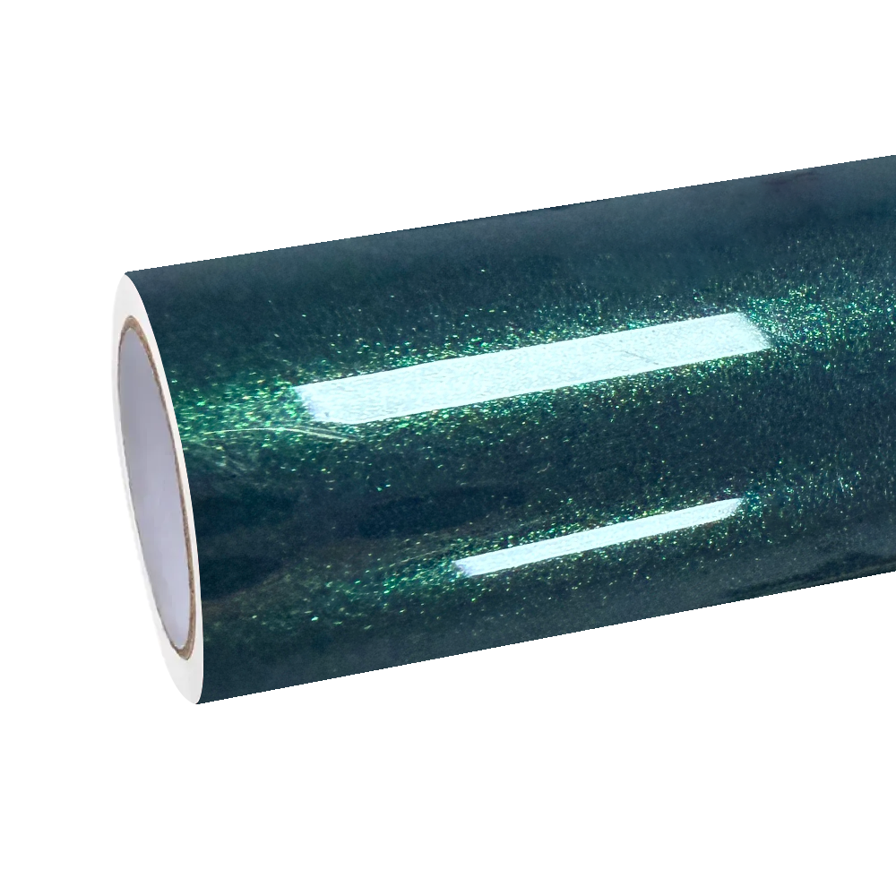 Gloss Metallic Royal Green Car Vinyl Wrap PET