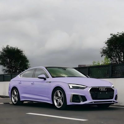 Matte Satin Lavender Purple Car Vinyl Wrap PET 02