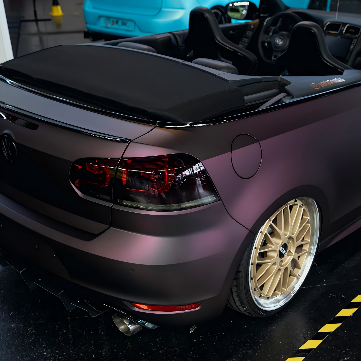 Ultra Matte Metallic Black Purple Car Vinyl Wrap