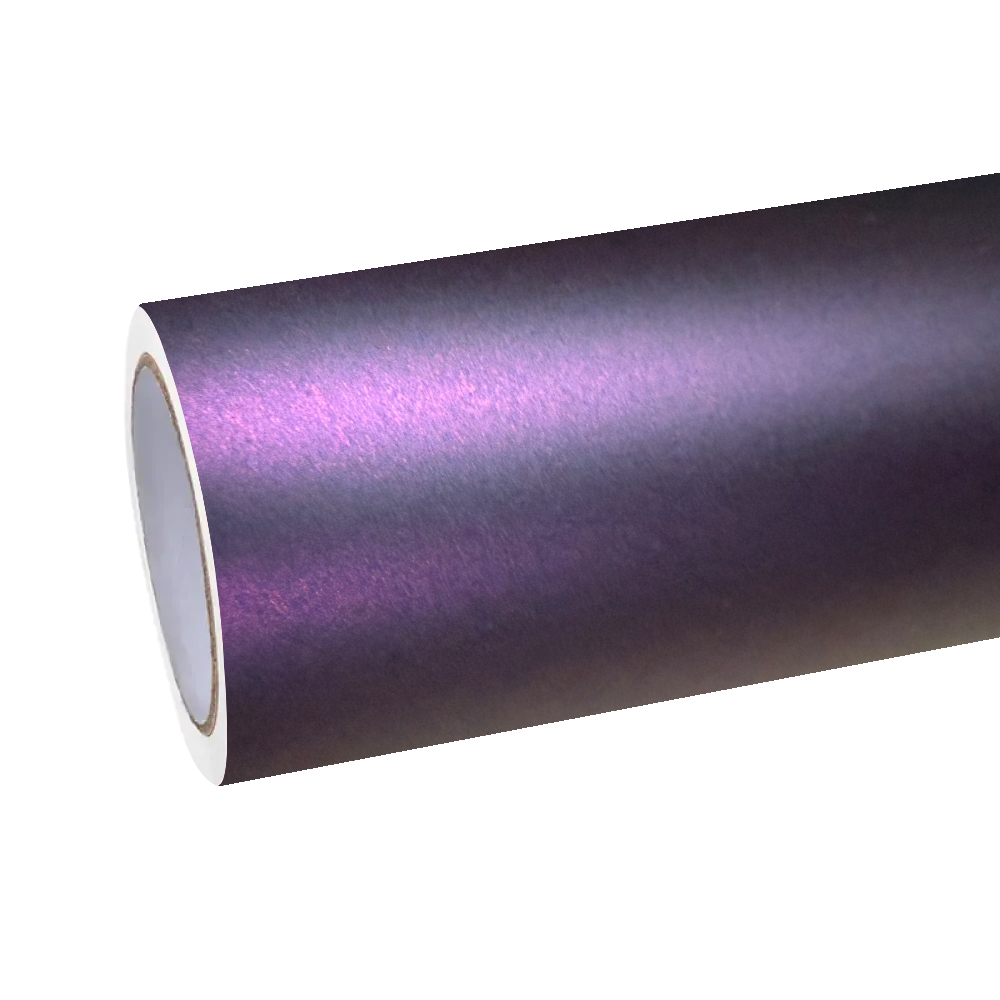 Ultra Matte Metallic Black Purple Car Vinyl Wrap