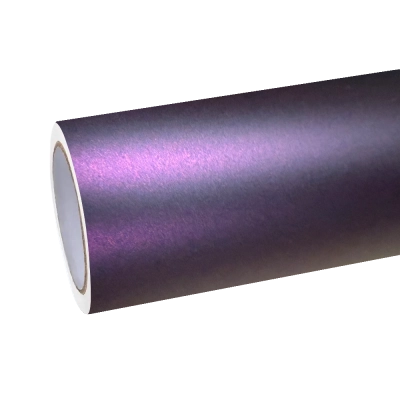 Ultra Matte Metallic Black Purple Car Vinyl Wrap 01