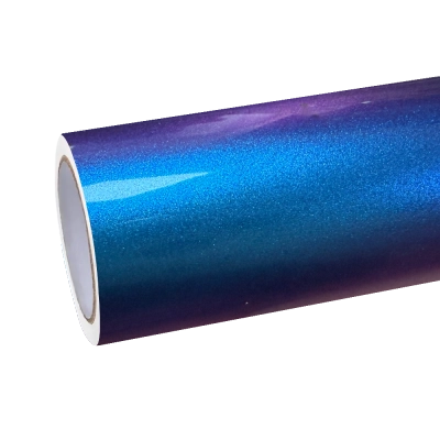 Gloss Chameleon Blue Purple Car Vinyl Wrap 01