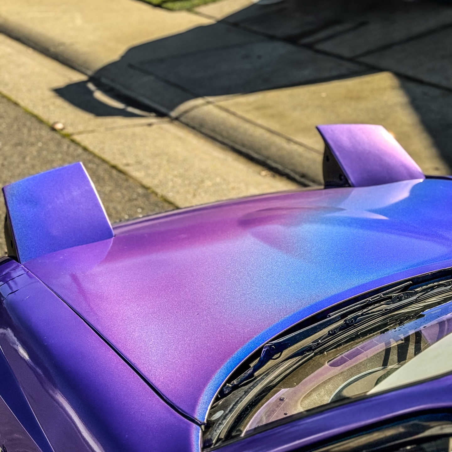 Gloss Metallic Rainbow Laser Purple Car Vinyl Wrap (Light )