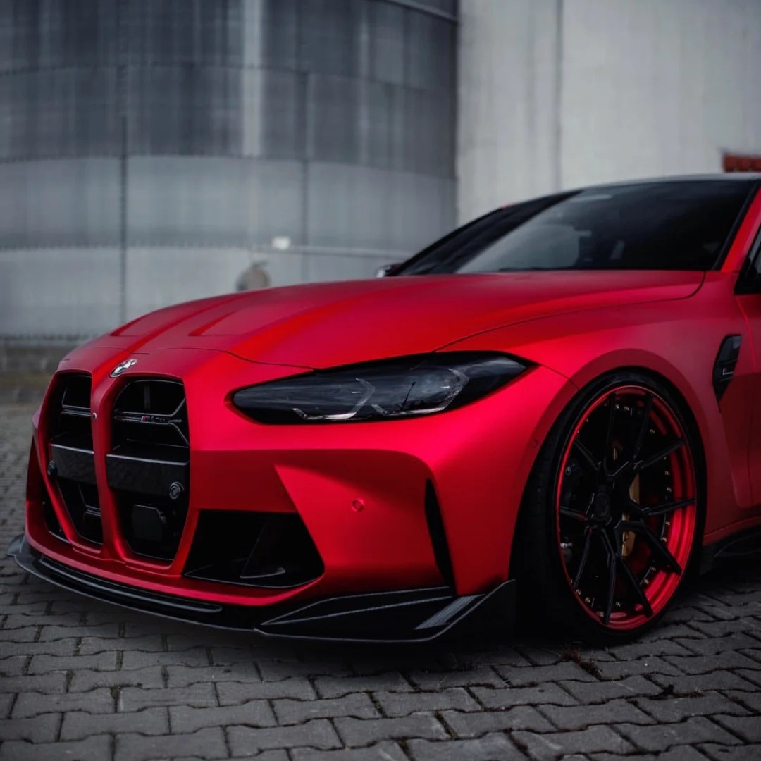 satin chrome Apple Red wrap