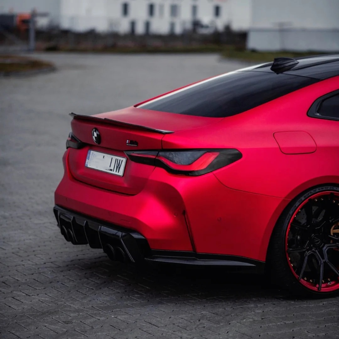 Matte Chrome Apple Red Car Vinyl Wrap PET