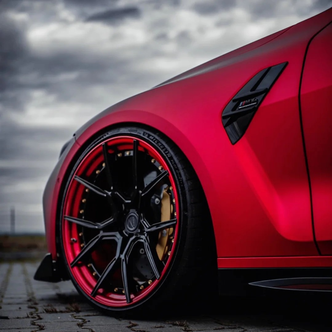Matte Chrome Apple Red Car Vinyl Wrap PET