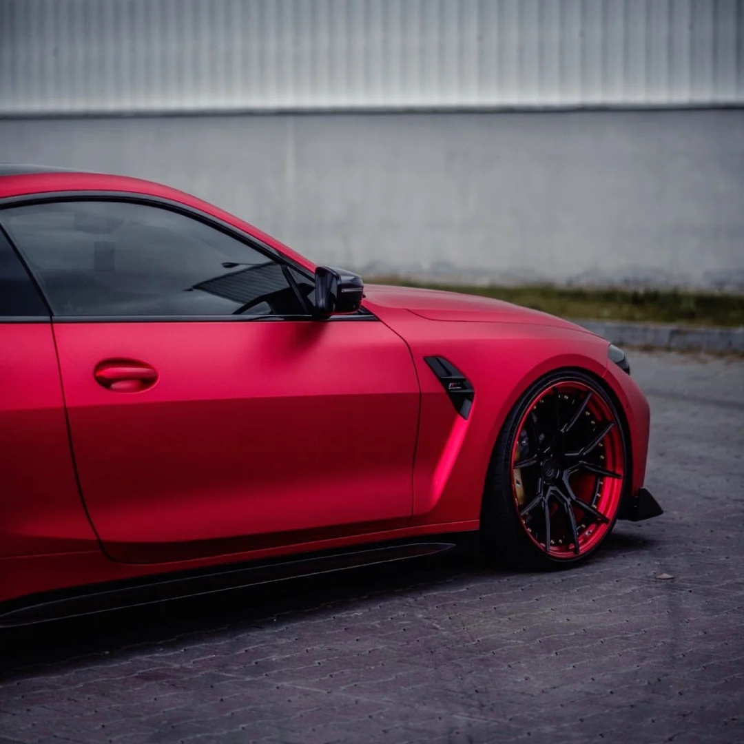 satin chrome Apple Red wrap