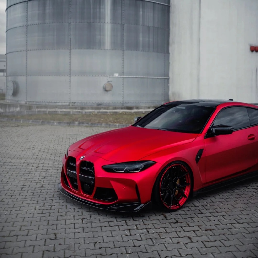 satin chrome Apple Red wrap