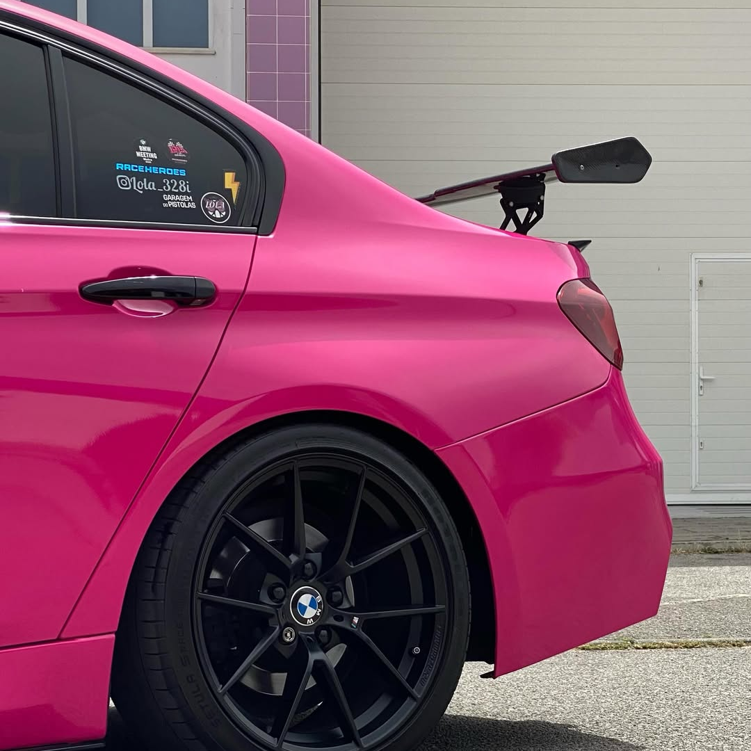 Gloss Crystal Rose Red Car Vinyl Wrap PET