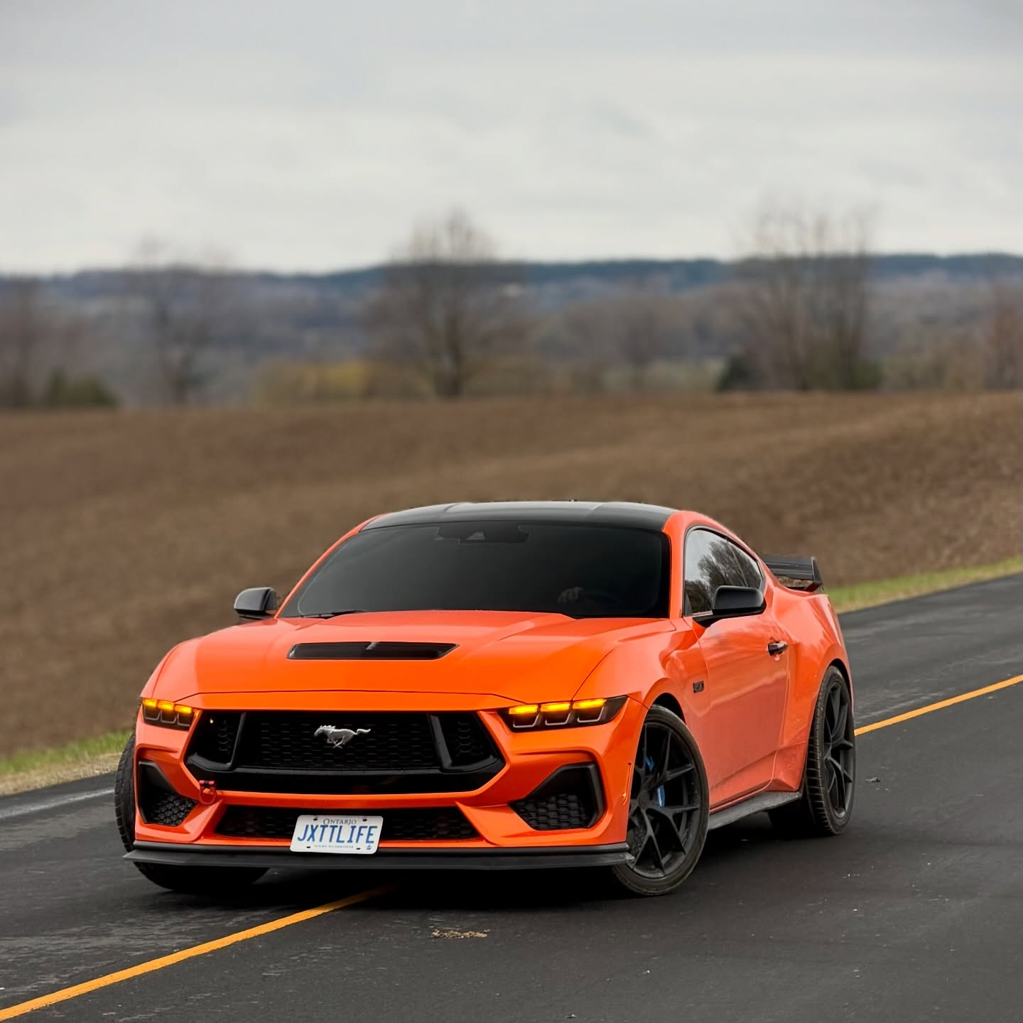 Gloss Metallic Fiery Orange Car Vinyl Wrap PET 