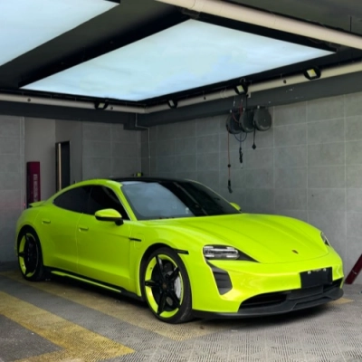 TPU Gloss Fluorescent Neon Yellow Colored PPF Paint Protection Film 02