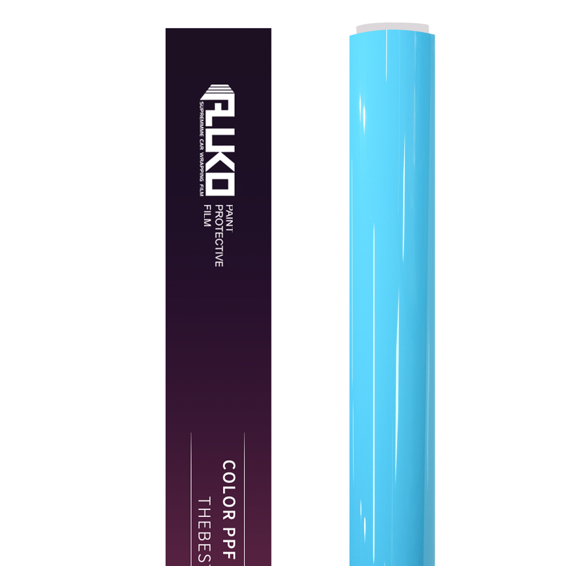 TPU Glossy Light Sky Blue Colored PPF Paint Protection Film