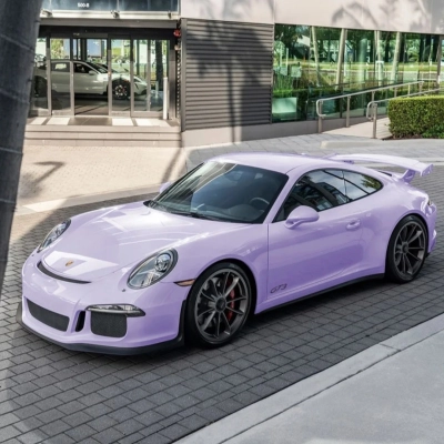 TPU Gloss Metalic Voilet Light Purple Colored PPF Paint Protection Film 02