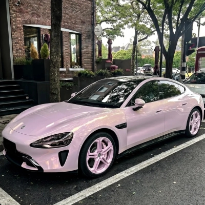 TPU Gloss Liquid Metallic Champagne Pink Color PPF Paint Protection Film  02