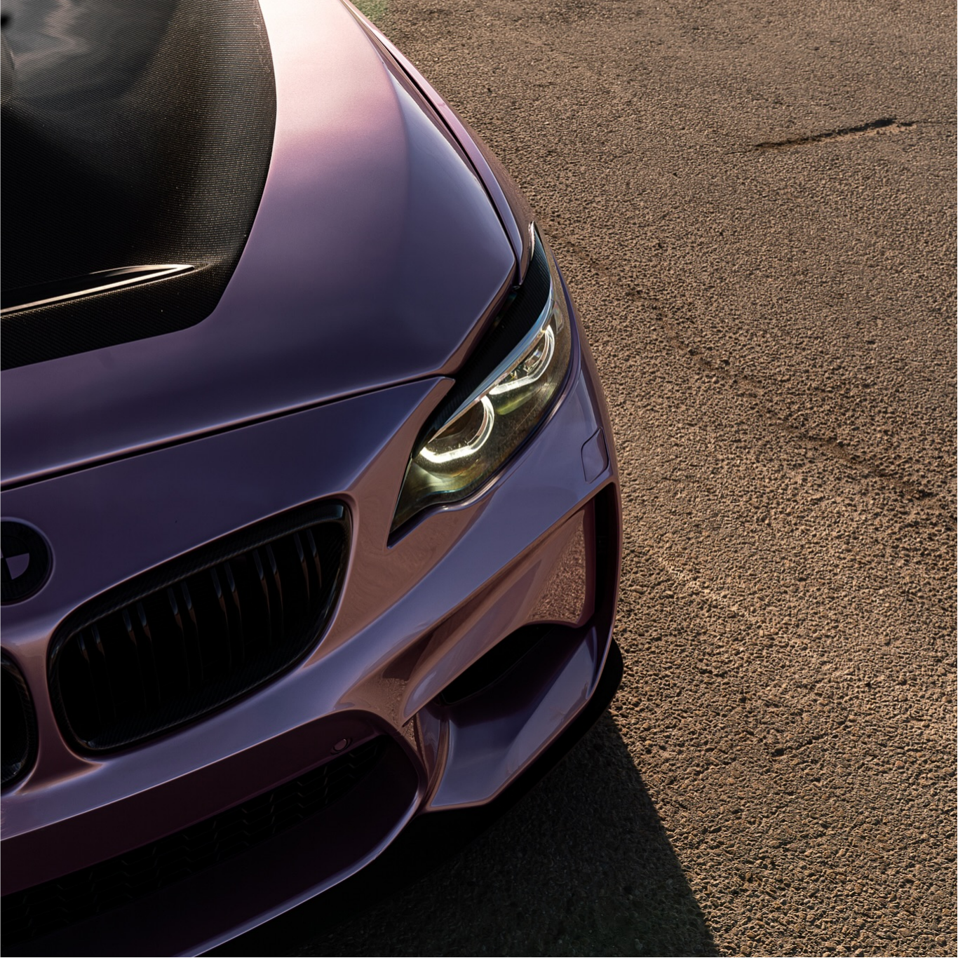 Gloss Metallic Passion Pink Car Vinyl Wrap PET