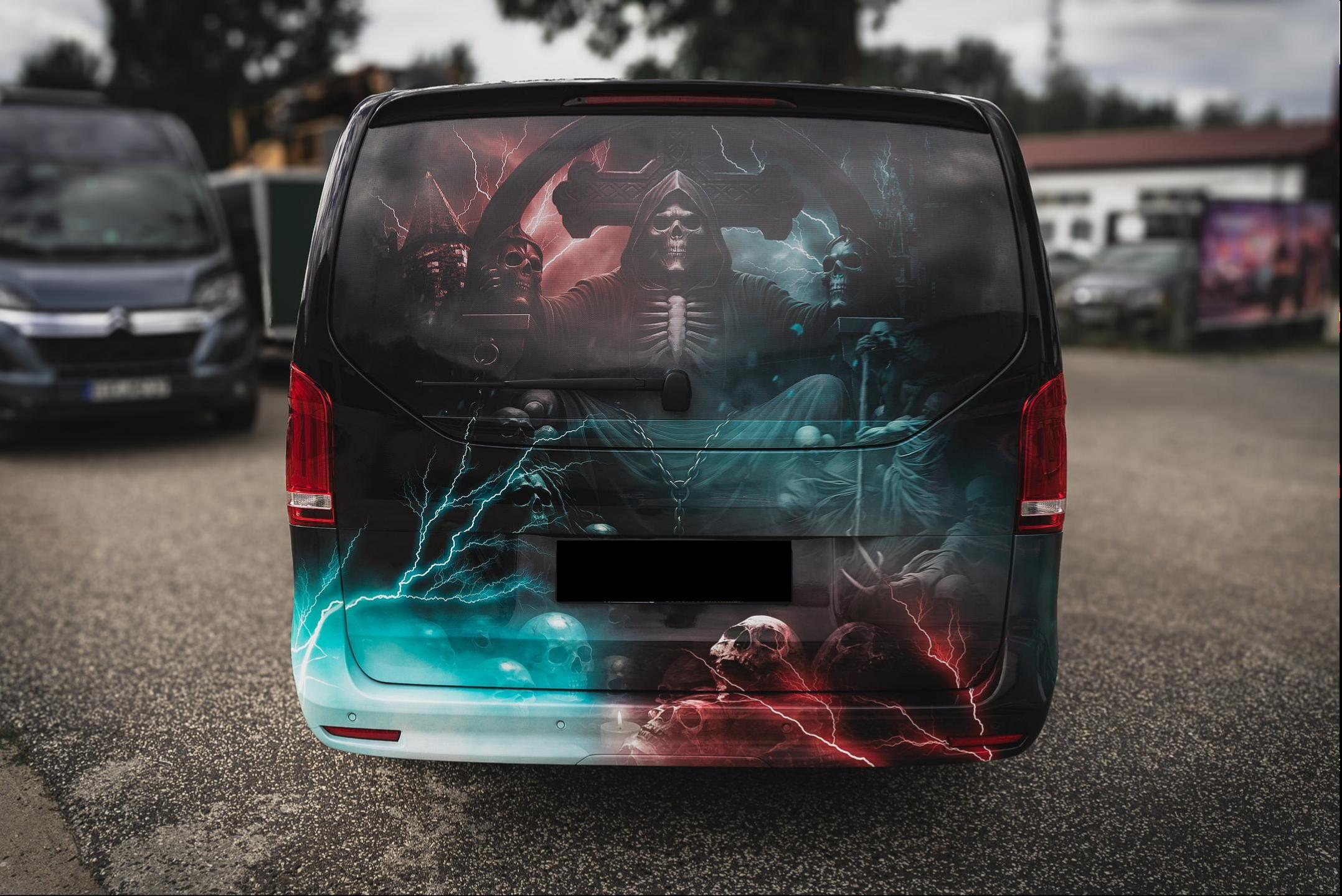 ALUKOVINYL Death Sentence Itasha Custom Van Design Car Wrap